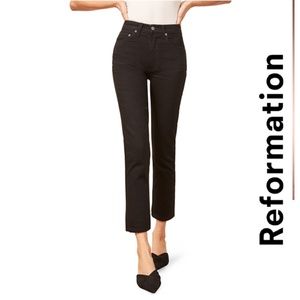 Reformation |Julia Crop High Waist Cigarette Jeans